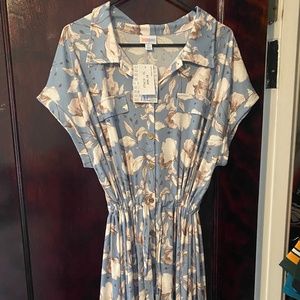 XL Lularoe Stacey Dress Light Blue with Tags